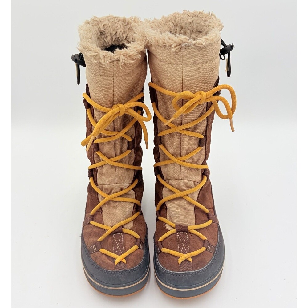 Sorel Waterproof Winter Snow Boots Women’s Size 9 Brown Faux Fur NL1977-256